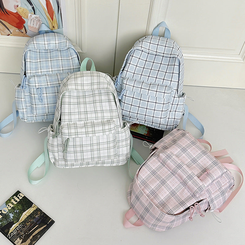 Stylische Karomuster-Rucksack Karnz