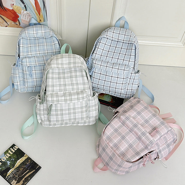 Stylische Karomuster-Rucksack Karnz