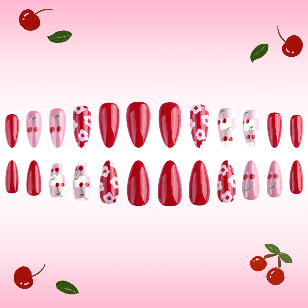 Künstlerisches Kirschblüten Nageldesign Karnz