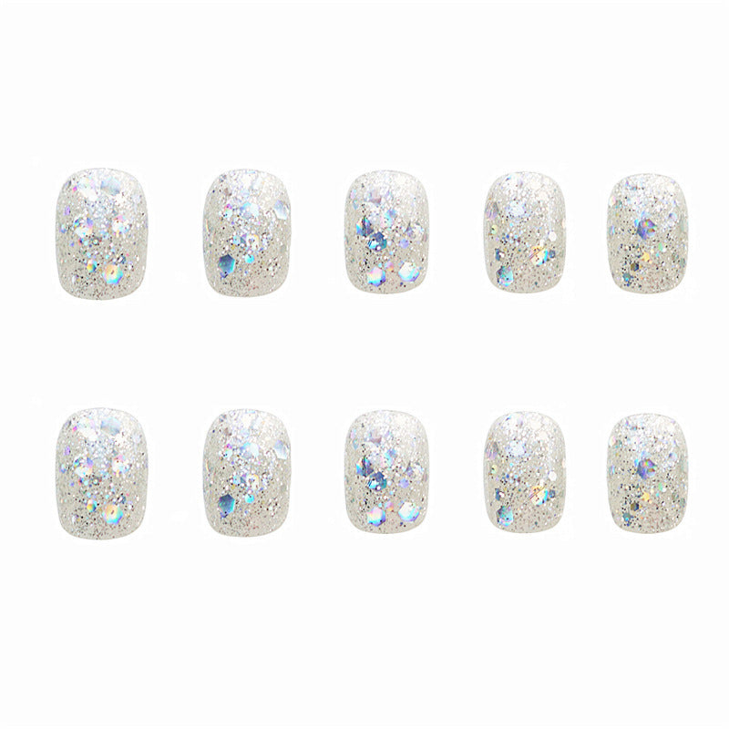 Glitzerndes Gel Aufklebe-Nagelset Karnz