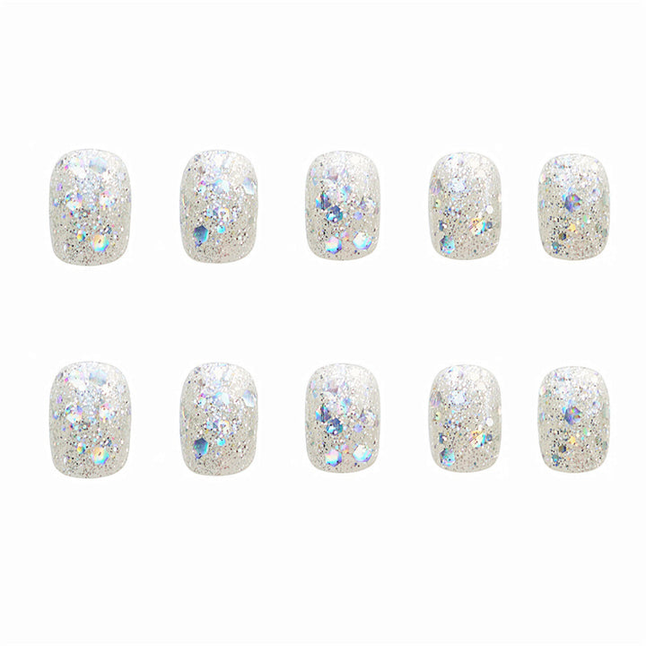 Glitzerndes Gel Aufklebe-Nagelset Karnz