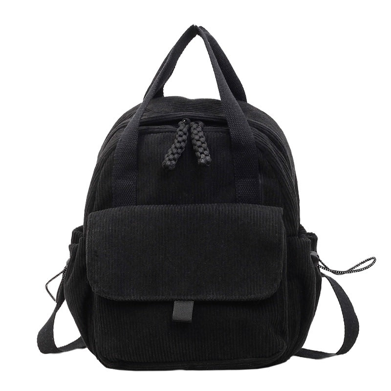 Cord-Rucksack mit Mehreren Fächern und Verstärktem Boden Karnz