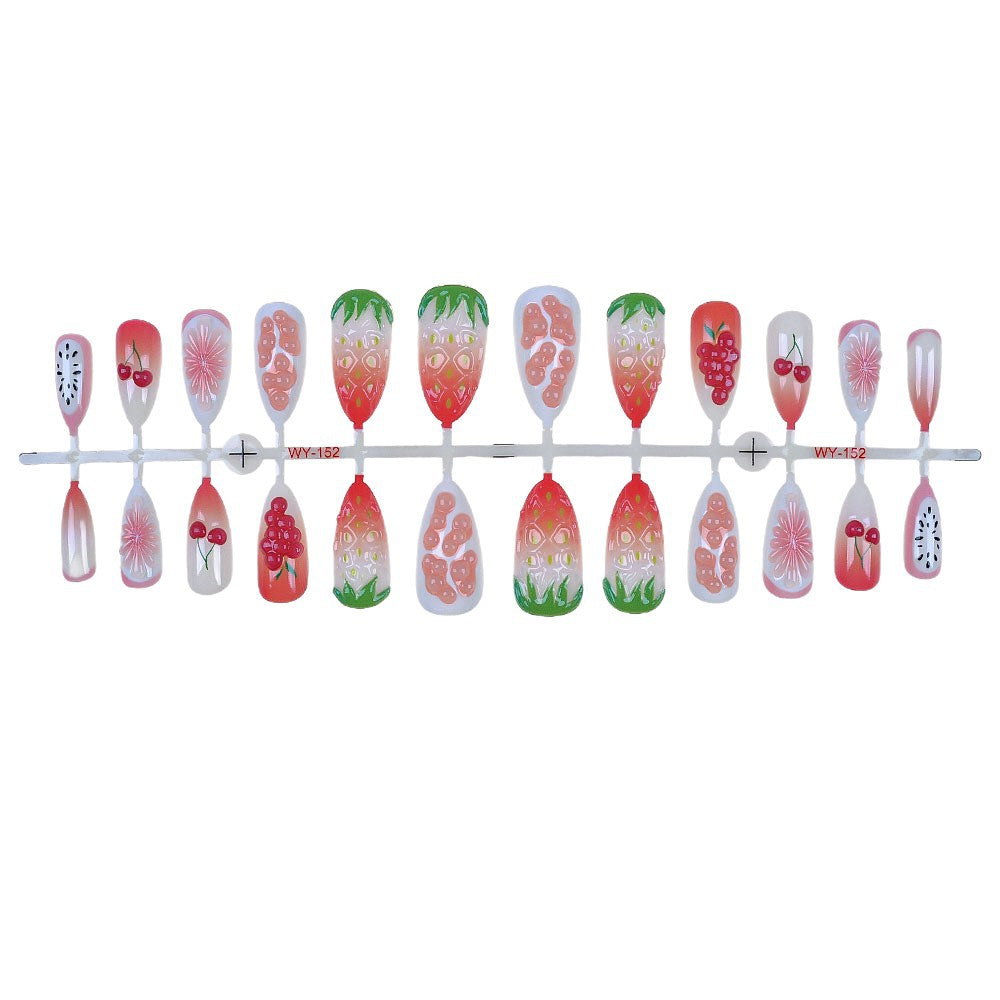 Frucht-Themen Press-On Nagelkunst Set Karnz