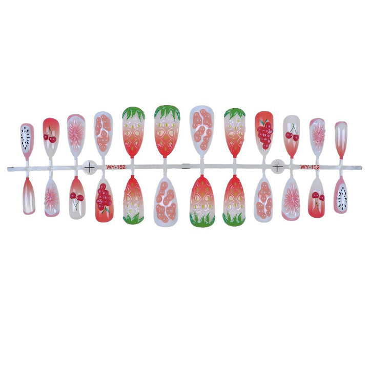 Frucht-Themen Press-On Nagelkunst Set Karnz