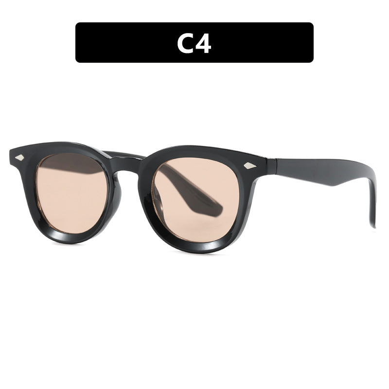 Damen modische Cat-Eye Sonnenbrille mit transparentem Rahmen Karnz
