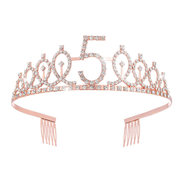 Damen Kristallverzierte Tiara mit elegantem Design Karnz