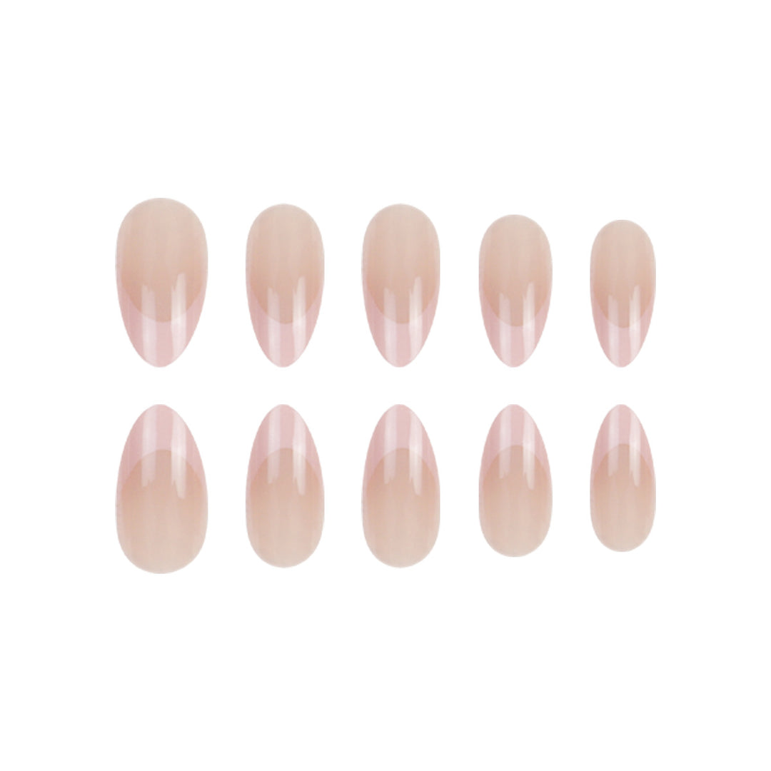 Elegante French Tip Press-On Nagelverlängerungen Karnz