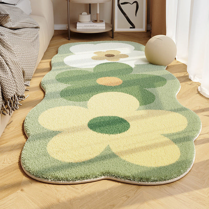 Süßer blumenförmiger Teppich