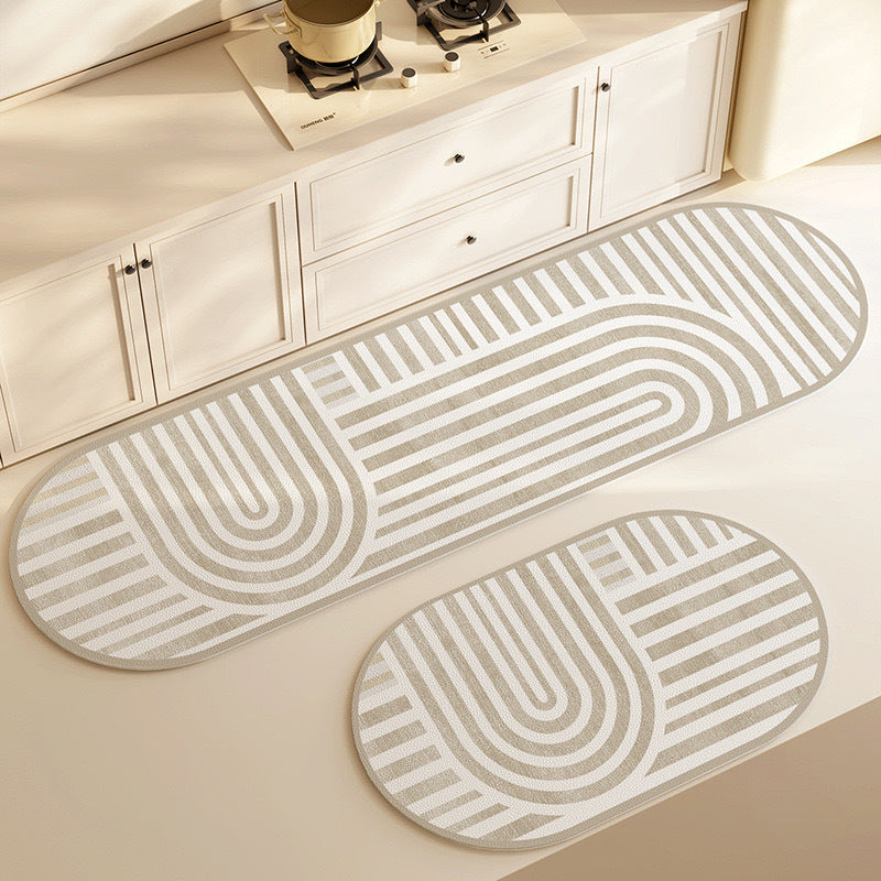 Rutschfester Küchenläufer und Matten-Set