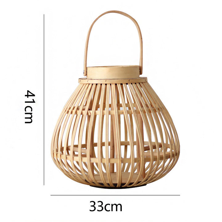 Handgefertigte Rattan-Laterne Karnz