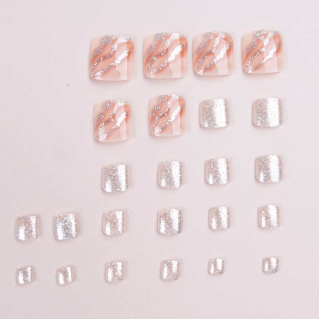 Dekoratives Glitter Pediküre-Set
