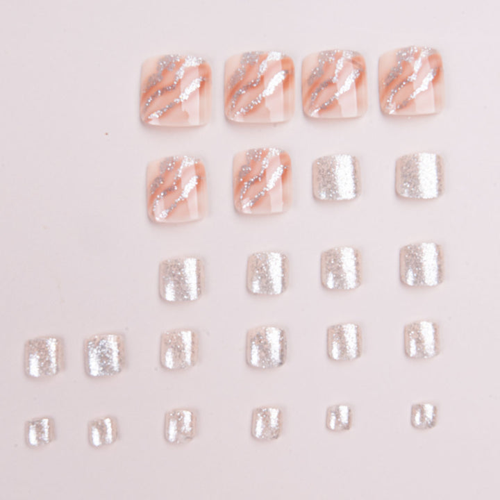 Dekoratives Glitter Pediküre-Set