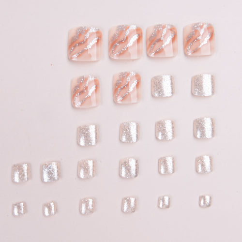 Dekoratives Glitter Pediküre-Set