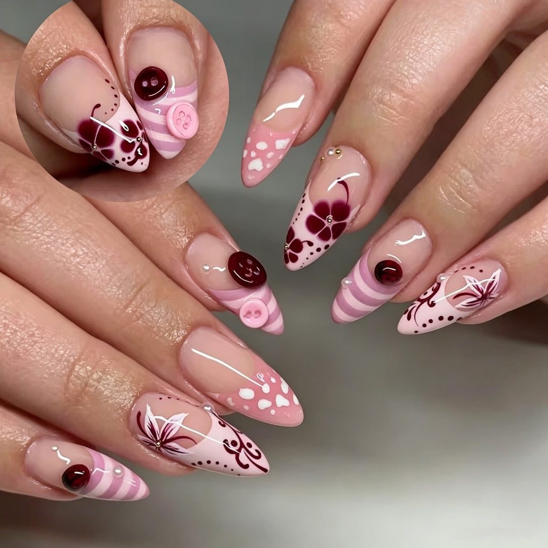 Künstlerisches Press-On Nagelkunst Set
