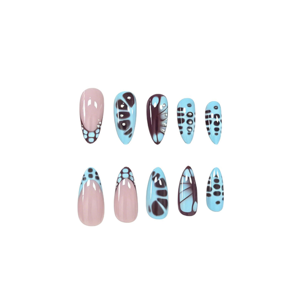 Künstlerische von Schmetterlingen inspirierte Nagelverlängerungen Karnz