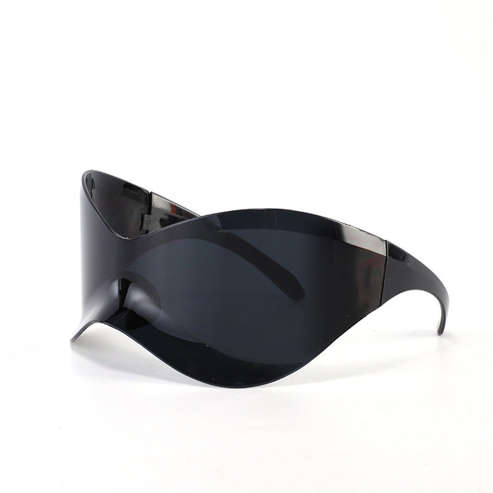 Damen futuristische Wellen-Sonnenbrille Karnz