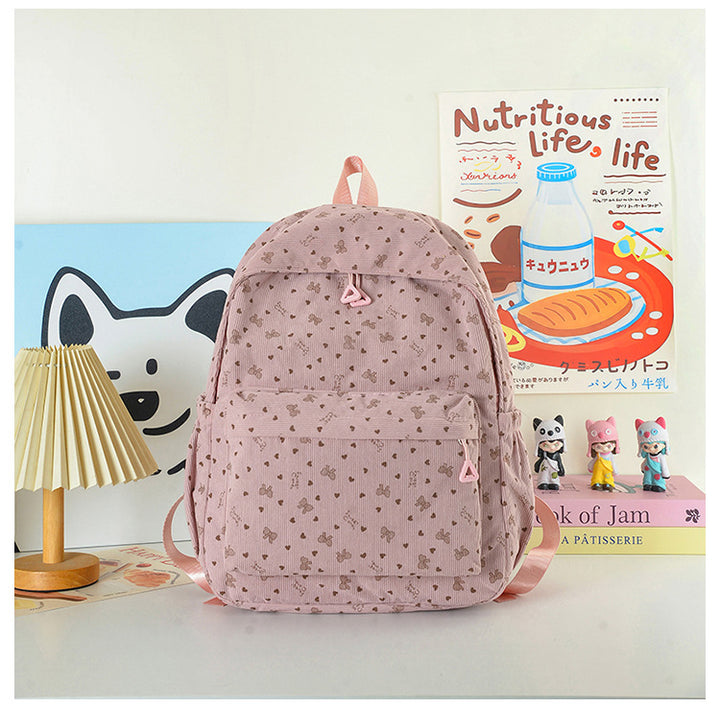 Stylische Herz-Print Freizeit-Rucksack
