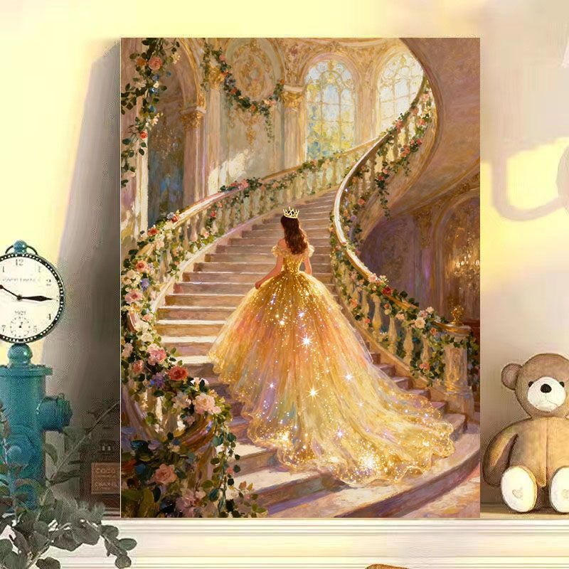 Verspielte Wohnillustration Wandkunst Karnz
