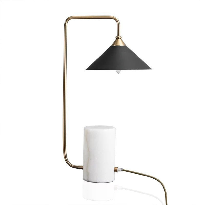 Moderne Marmor Tischlampe mit verstellbarem Schirm