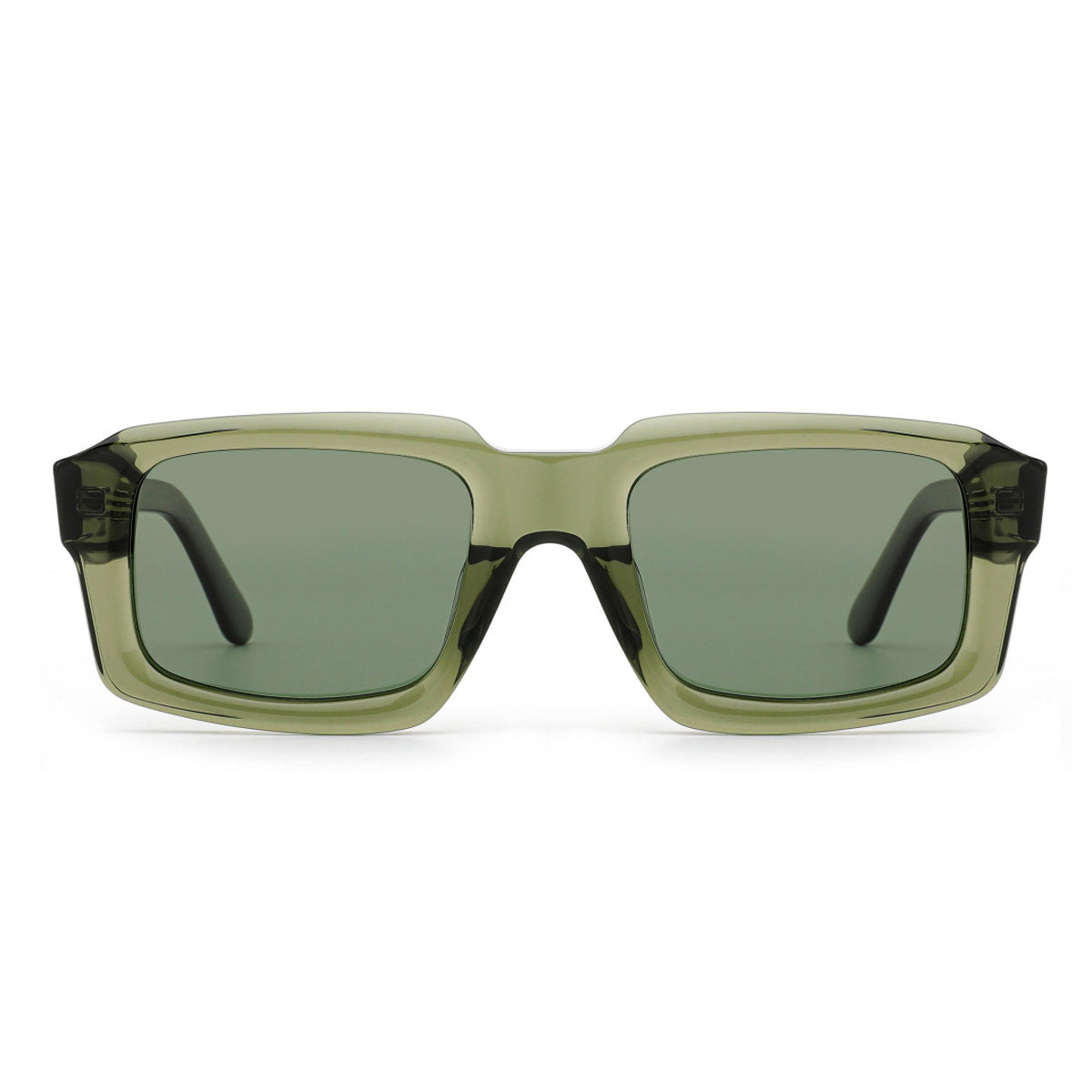 Damen quadratische Sonnenbrille mit robustem Rahmen und UV-Schutz Karnz