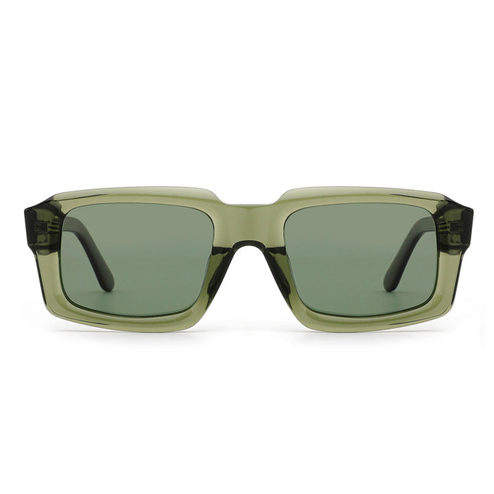 Damen quadratische Sonnenbrille mit robustem Rahmen und UV-Schutz Karnz