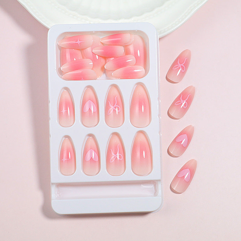 Künstlerisches Ombre Press-On Nagelset Karnz