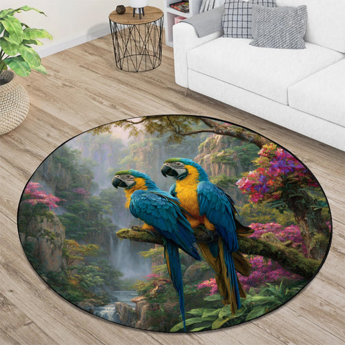 Runder Natur-inspirierter Teppich