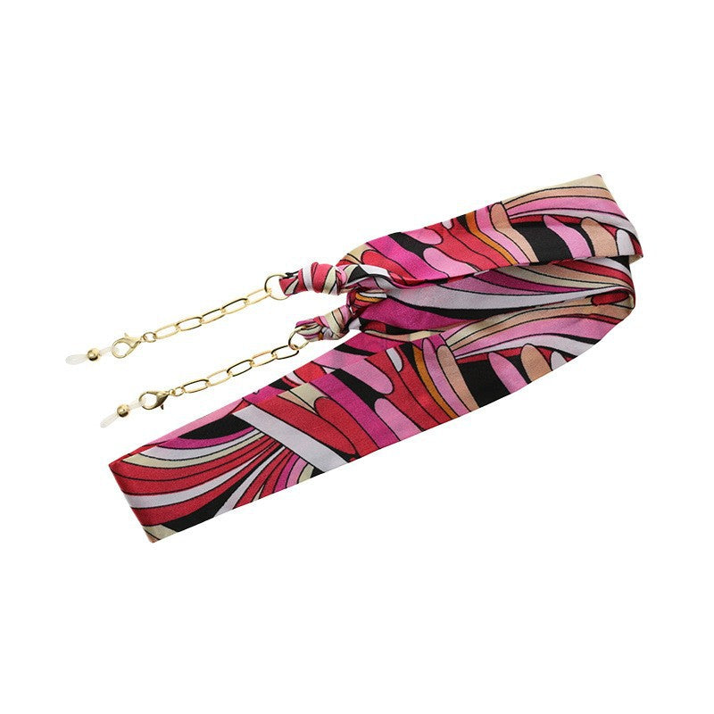 Florale Seidenbrille Kette Karnz