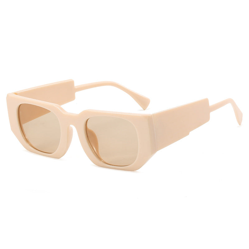 Damen geometrische Oversized-Sonnenbrille mit breitem Design Karnz