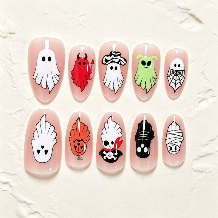Halloween-Themen Press-On Nagelkunst-Kit Karnz