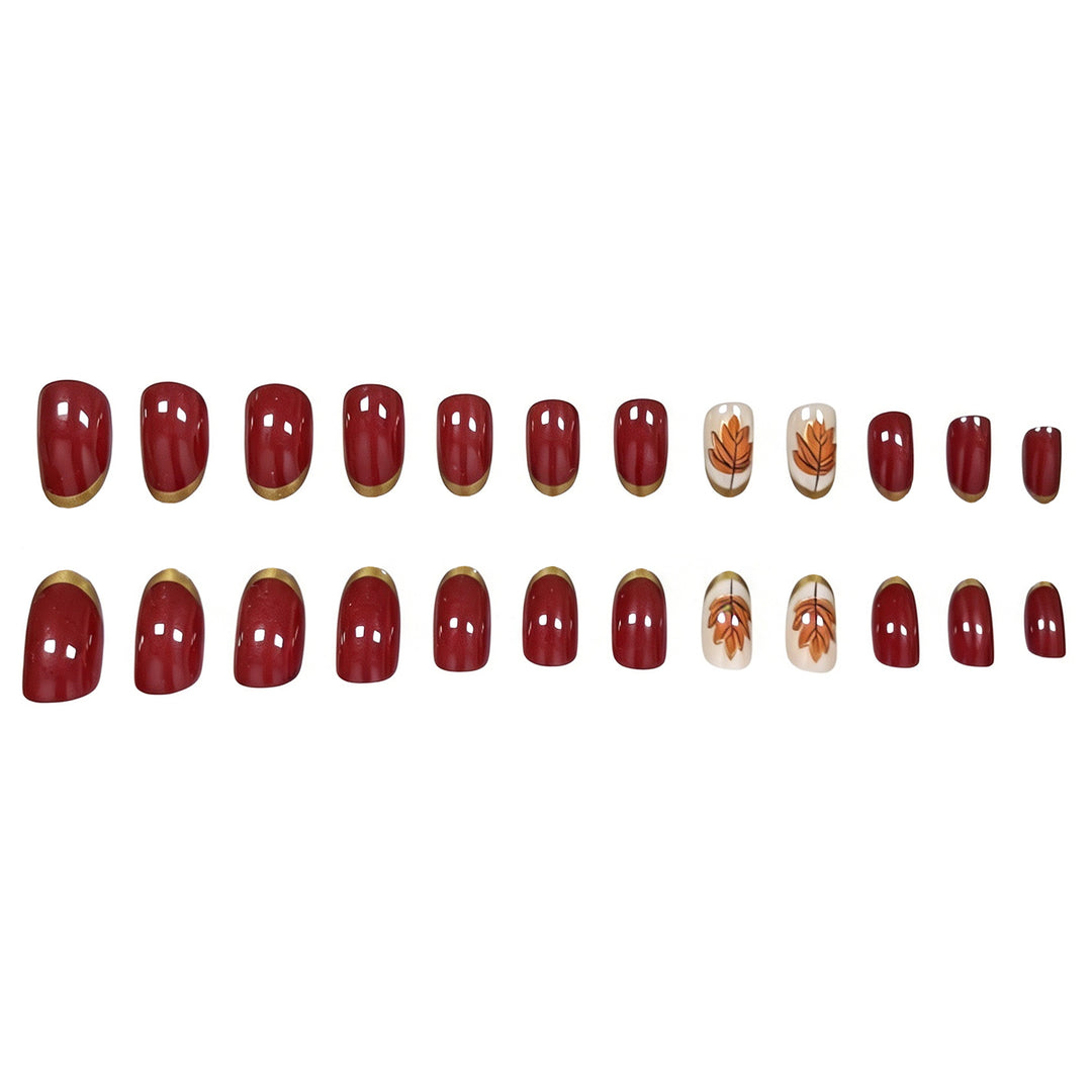 Dekorative herbstliche Nagelkunstverzierungen Karnz