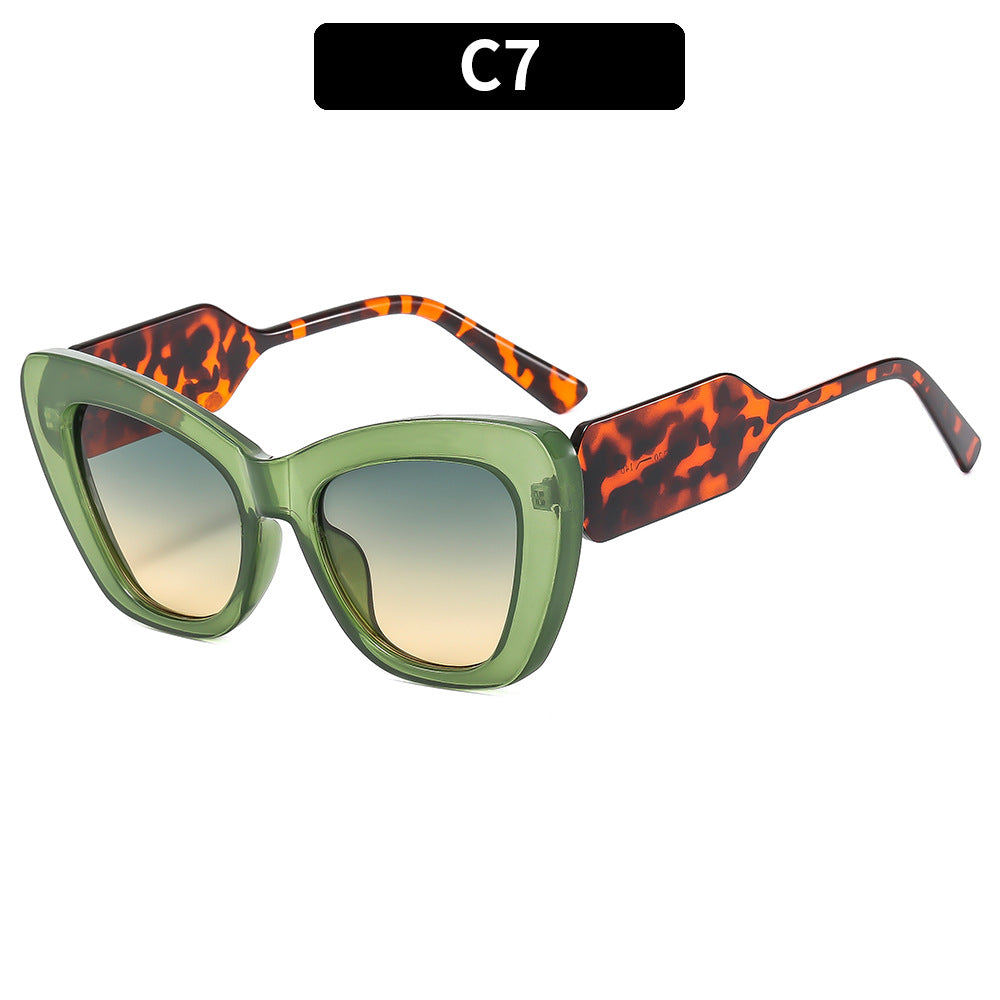Künstlerische Cat-Eye-Rahmen Sonnenbrille