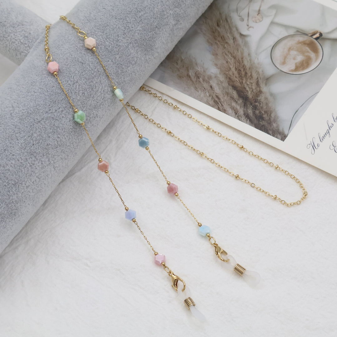 Elegante goldene Ketten Halskette mit Edelsteinen Karnz