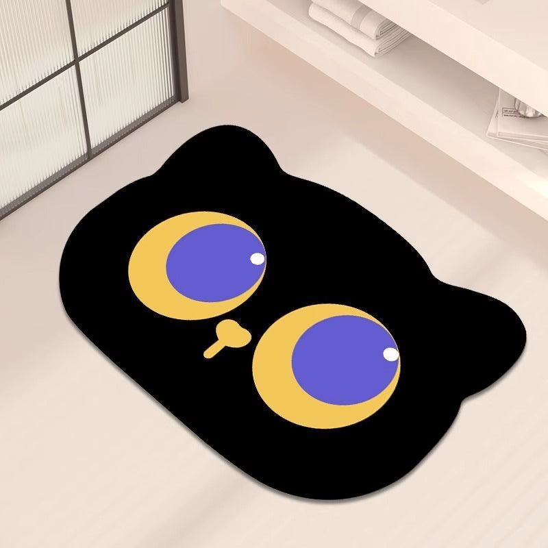 Cartoon Katze Form Plüsch Badmatte