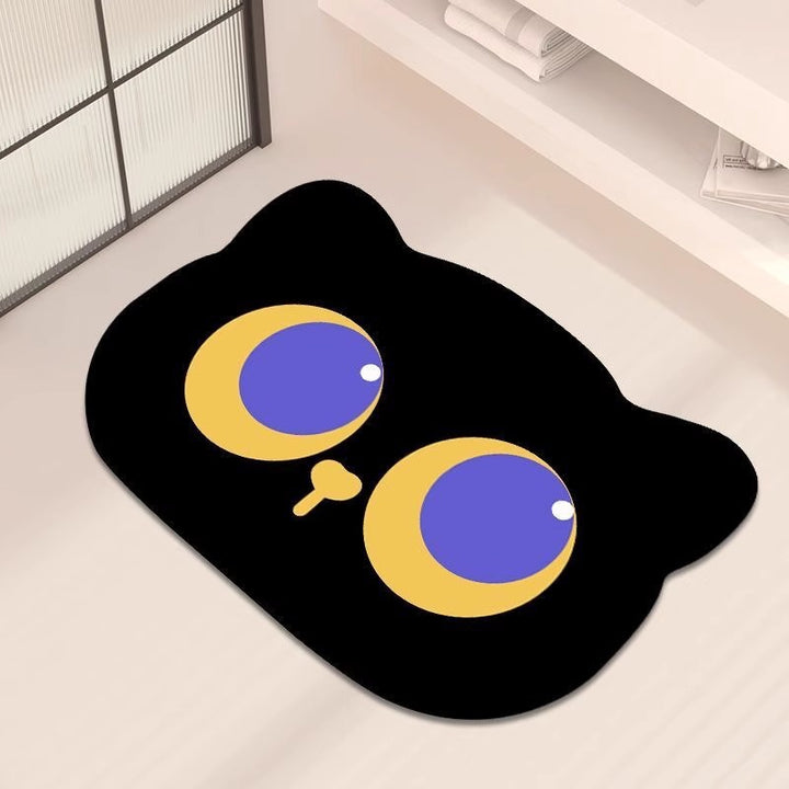 Cartoon Katze Form Plüsch Badmatte
