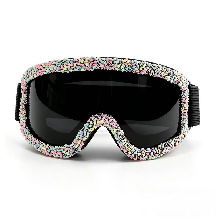 Damen Ski-Schutzbrille im kreativen Design mit bunten Akzenten Karnz