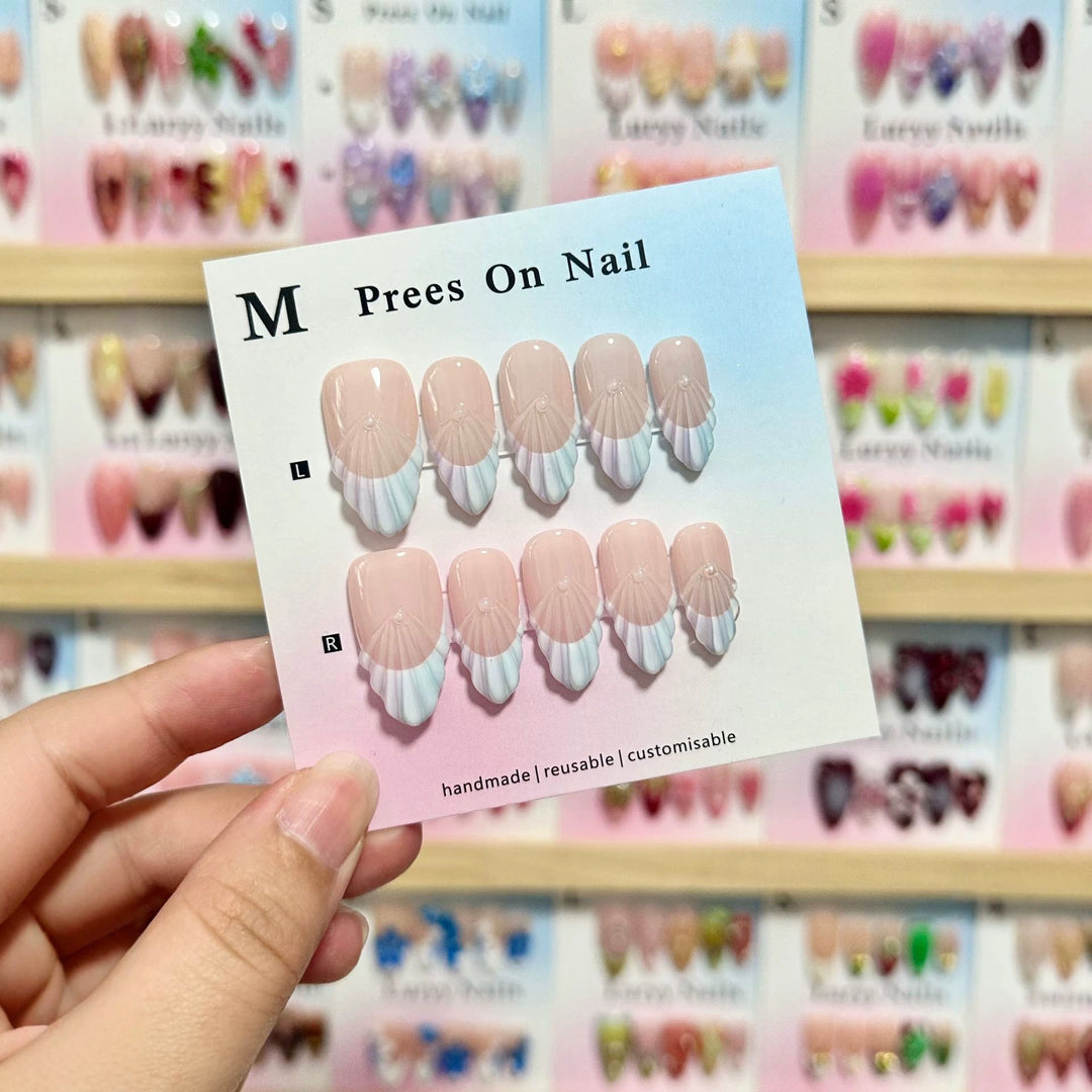 Benutzerdefiniertes handgefertigtes Ombre Press-On Nagelset