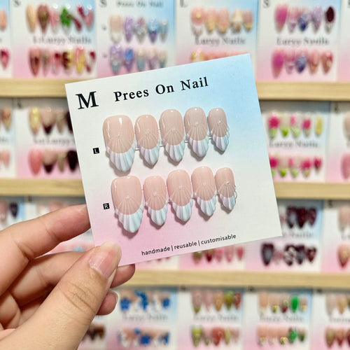 Benutzerdefiniertes handgefertigtes Ombre Press-On Nagelset