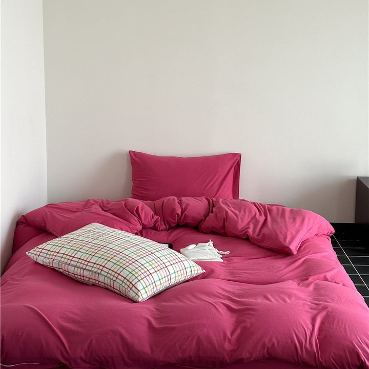 Minimalistisches Makosatin-Bettwäscheset mit extra-weicher Oberfläche und pflegeleichter Webung