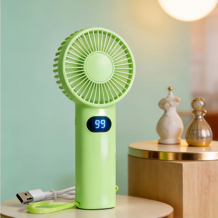 Damen Tragbarer Handventilator mit digitaler Geschwindigkeitsanzeige Karnz 1781544653