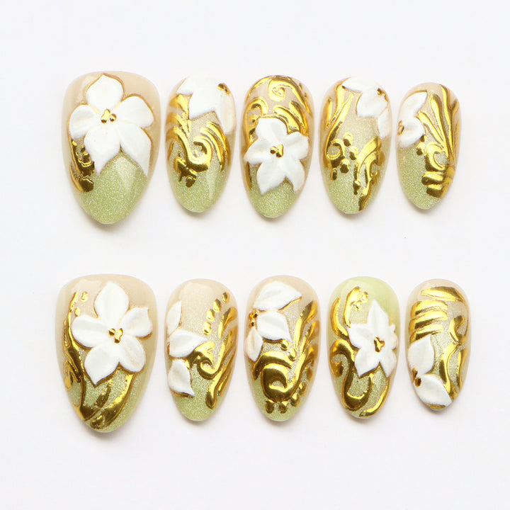 Blumen Acrylnagel Kunst Set