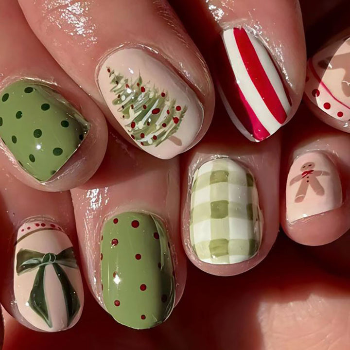 Festliches Feiertags-Nagelkunstdesign