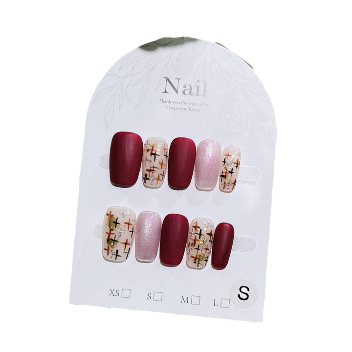 Premium Künstlerischer Press-On Nagelset
