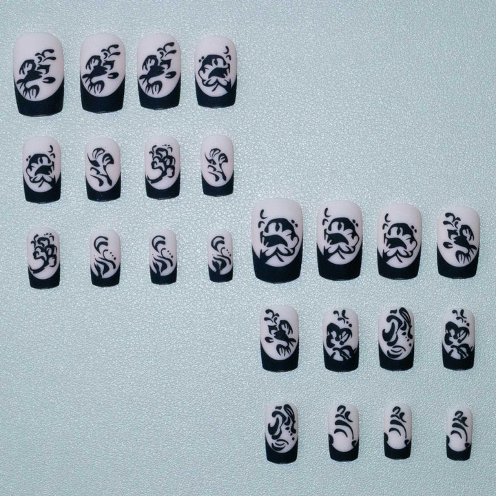Künstlerisches Floral-Design Acryl-Nagelkunst-Set