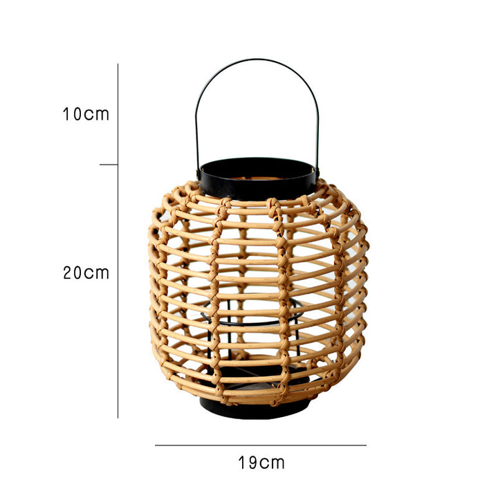 Dekorative Laterne aus geflochtenem Rattan Karnz
