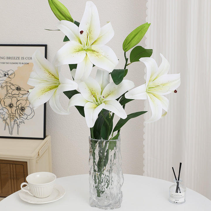 Künstlicher Lilienstängel mit naturgetreuen Blüten Karnz