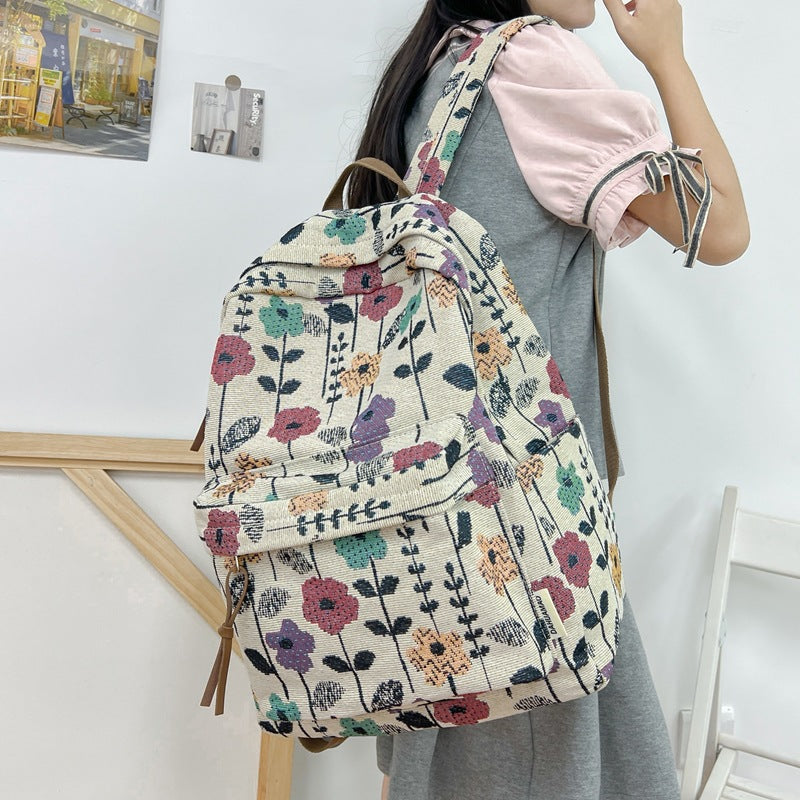 Blumenmuster Rucksack Karnz