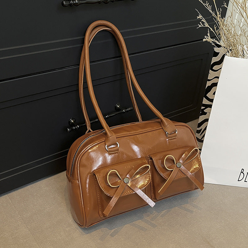 Stilvolle multifunktionale Handtasche mit Schleifendetail Karnz