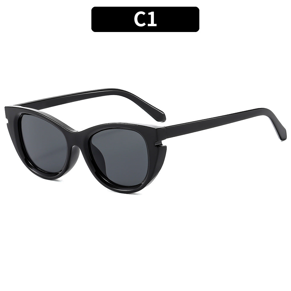 Cat-Eye-Sonnenbrille mit dickem Rahmen