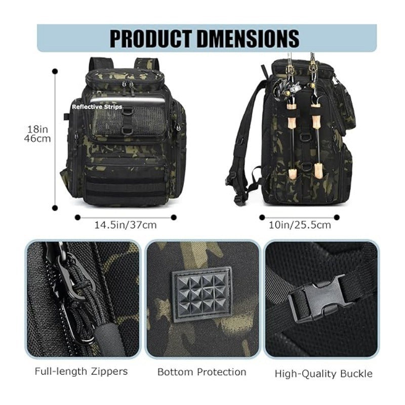 Multi-Funktionale Angelausrüstung Rucksack Karnz